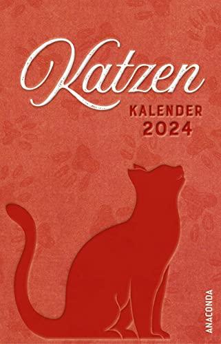 Taschenkalender Katzen 2024: Mit zahlreichen Schwarz-Weiß-Illustrationen und viel Platz zum Eintragen