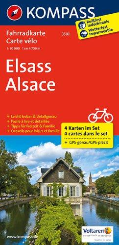 Elsass: Fahrrad-, Mountainbike- und Freizeitkarte. GPS-genau. 1:70000 (KOMPASS-Fahrradkarten International)