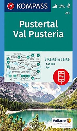 Pustertal, Val Pusteria: 3 Wanderkarten 1:25000 im Set inklusive Karte zur offline Verwendung in der KOMPASS-App. Fahrradfahren. Skitouren. (KOMPASS-Wanderkarten, Band 671)