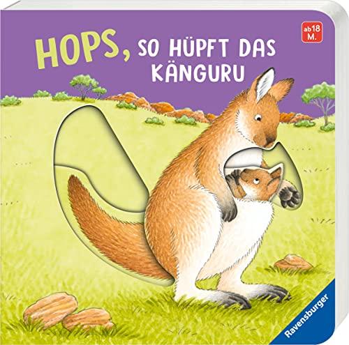 Hops, so hüpft das Känguru: Mein erstes Schiebebuch