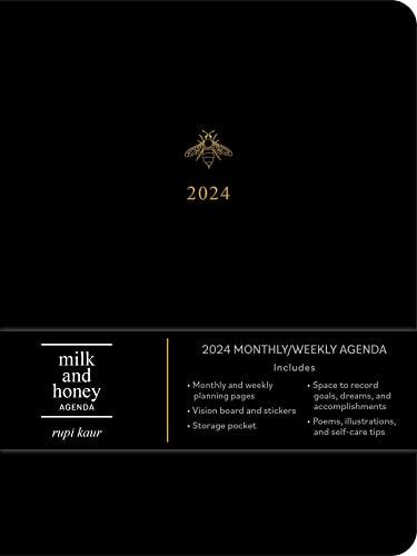 milk and honey 12-Month 2024 Monthly/Weekly Agenda Calendar