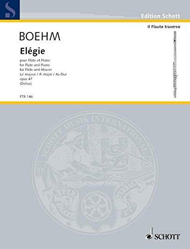 Elégie As-Dur: op. 47. Flöte und Klavier. (Edition Schott)
