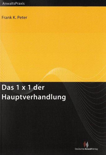 Das 1 x 1 der Hauptverhandlung