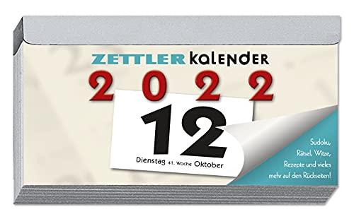 Tagesabreißkalender Q 2022 - 10,9x5,9 cm - 1 Tag auf 1 Seite - mit Sodokus, Rezepten, Rätseln uvm. auf den Rückseiten - Bürokalender 312-0000: ... Rezepten, Rätseln uvm. auf den Rückseiten -