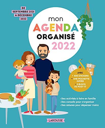 Mon agenda organisé 2022 : de septembre 2021 à décembre 2022