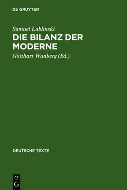 Die Bilanz der Moderne (Deutsche Texte)