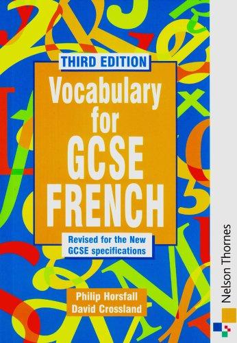 Vocabulary for Gcse French