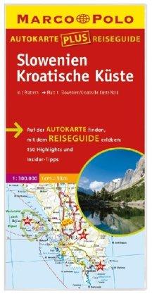 Marco Polo Autokarte plus Reiseguide Slowenien-Kroatische Küste 1:300 000