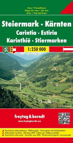 Freytag Berndt Autokarten, Steiermark - Kärnten - Maßstab 1:250.000