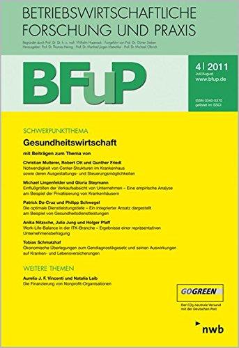 Gesundheitswirtschaft: BFuP 4/2011