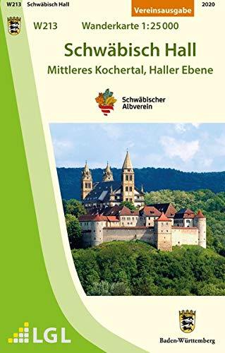 W213 Schwäbisch Hall - Mittleres Kochertal, Haller Ebene: Wanderkarte 1:25.000 (Karte des Schwäbischen Albvereins)