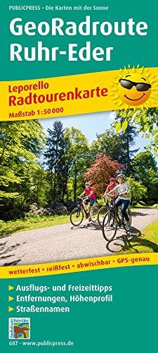 GeoRadroute Ruhr-Eder: Leporello Radtourenkarte mit Ausflugszielen, Einkehr- & Freizeittipps, wetterfest, reißfest, abwischbar, GPS-genau. 1:50000