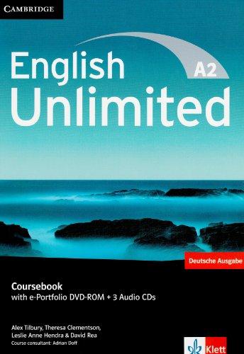 English Unlimited A2 - Elementary. Coursebook with e-Portfolio DVD-ROM + 3 Audio-CDs