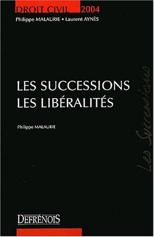 Les successions, les libéralités