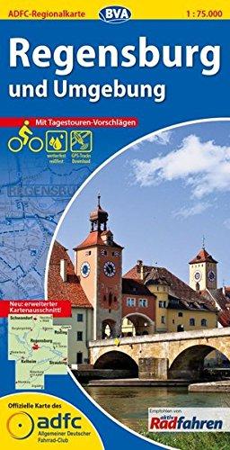 ADFC-Regionalkarte Regensburg und Umgebung mit Tagestouren-Vorschlägen, 1:75.000, reiß- und wetterfest, GPS-Tracks Download (ADFC-Regionalkarte 1:75000)