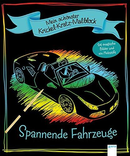 Mein schönster Krickel-Kratz-Malblock. Spannende Fahrzeuge