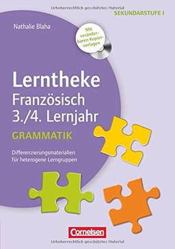 Lerntheke - Französisch: Grammatik: 3.-4. Lernjahr: Differenzierungsmaterialien für heterogene Lerngruppen. Kopiervorlagen mit CD-ROM