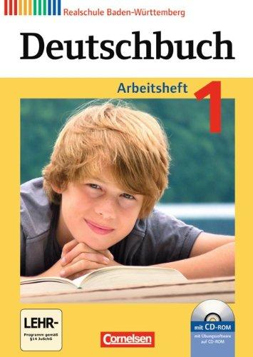 Deutschbuch - Realschule Baden-Württemberg - Neubearbeitung: Band 1: 5. Schuljahr - Arbeitsheft mit Lösungen und Übungs-CD-ROM