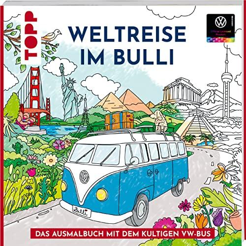 Colorful World - Weltreise im Bulli: Das offizielle Ausmalbuch mit dem kultigen VW-Bus