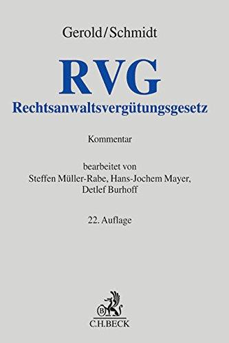 Rechtsanwaltsvergütungsgesetz (Grauer Kommentar)