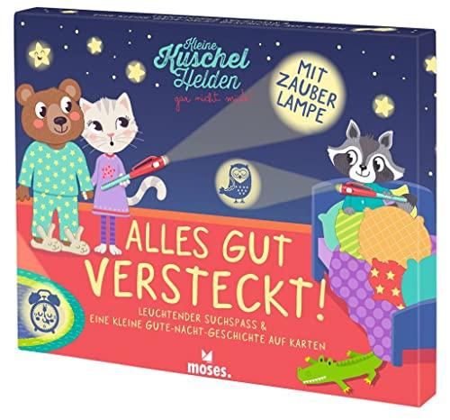 moses. Kleine Kuschelhelden - Alles gut versteckt! Gute-Nacht Geschichte auf 10 großen Karten, Suchspiel mit UV-Zauberlampe, interaktives Märchen zum Einschlafen für Kinder ab 4 Jahren