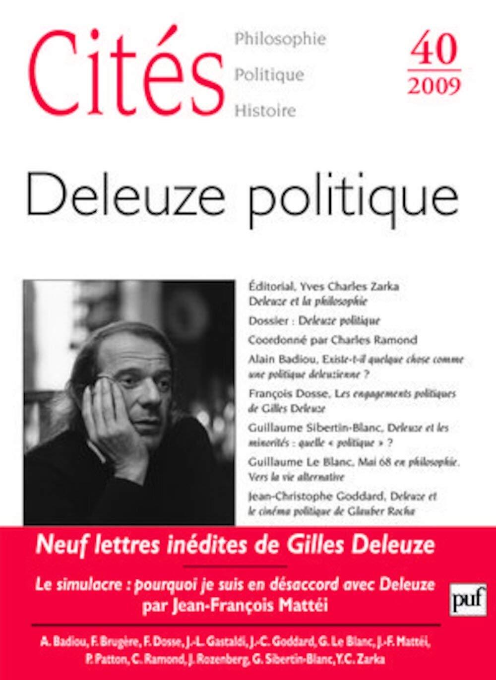 Cités, n° 40. Deleuze politique