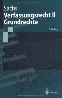 Verfassungsrecht Ii - Grundrechte (Springer-Lehrbuch) (German Edition)