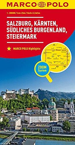 MARCO POLO Regionalkarte Österreich Blatt 2 1:200 000: Salzburg, Kärnten, Steiermark, südliches Burgenland (MARCO POLO Karte 1:200000)