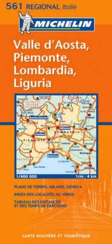 Lombardia, Piemonte, Valle D'Aosta, Liguria (Michelin Regional Maps)