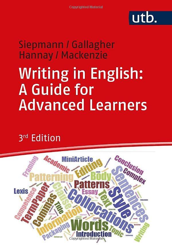 Writing in English: A Guide for Advanced Learners