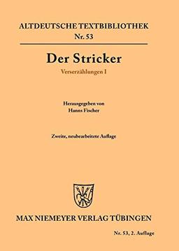 Verserzählungen I (Altdeutsche Textbibliothek, 53, Band 53)