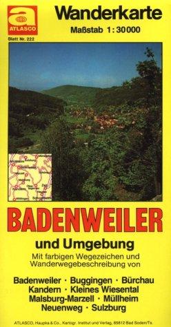 Badenweiler und Umgebung 1 : 30 000. Atlasco Wanderkarte Schwarzwald Blatt 222.