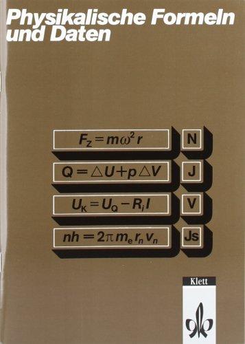Physikalische Formeln und Daten