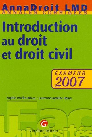 Introduction au droit et au droit civil: Examens