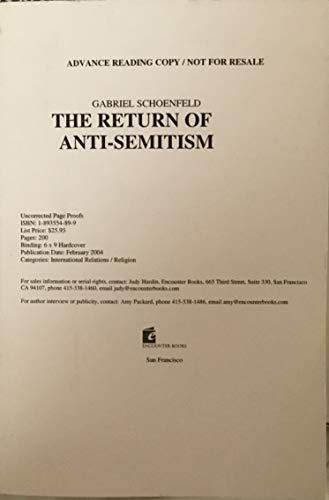 The Return of Anti-Semitism