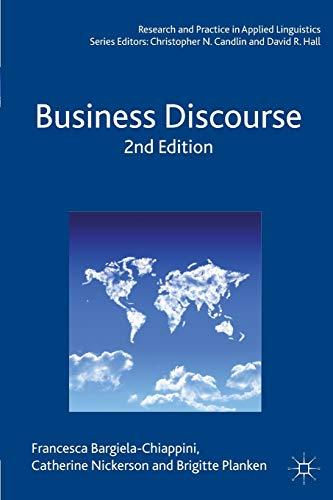 Business Discourse: Research and Practice in Applied Linguistics