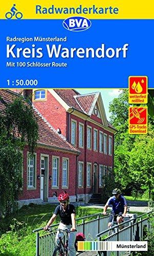 Radwanderkarte BVA Radregion Münsterland Kreis Warendorf mit 100 Schlösser Route 1:50.000, reiß- und wetterfest, GPS-Tracks Download (Radwanderkarte 1:50.000)