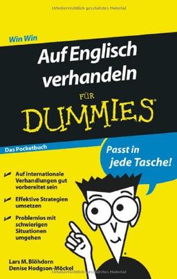 Auf Englisch verhandeln für Dummies Das Pocketbuch (Fur Dummies)