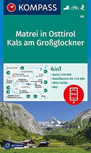 KOMPASS Wanderkarte Matrei in Osttirol, Kals am Großglockner: 4in1 Wanderkarte 1:50000 mit Aktiv Guide und Detailkarten inklusive Karte zur offline ... Skitouren. (KOMPASS-Wanderkarten, Band 46)