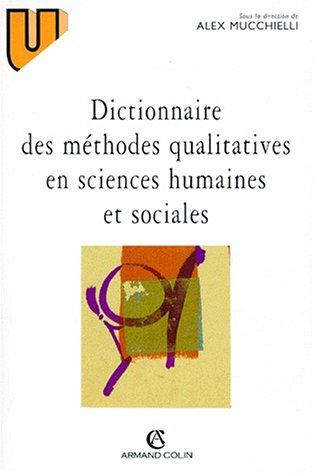 Dictionnaire des techniques qualitatives en sciences humaines et sociales