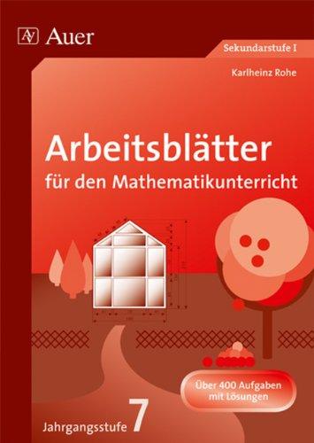 Arbeitsblätter für den Mathematikunterricht, 7. Jahrgangsstufe, EURO