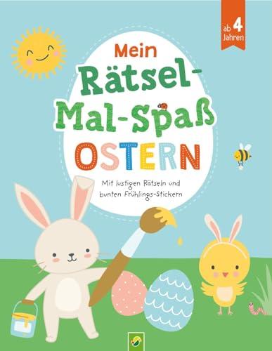 Mein Rätsel-Mal-Spaß Ostern | Für Kinder ab 4 Jahren: Mit lustigen Rätseln und bunten Frühlingsstickern