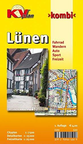 Lünen: 1:12.500 Stadtplan mit Freizeitkarte 1:25.000 mit allen beschilderten Radrouten (KVplan Münsterland-Region)