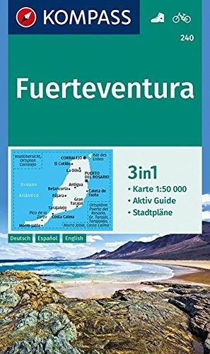 Fuerteventura: 3in1 Wanderkarte 1:50000 mit Aktiv Guide und Stadtplänen. Fahrradfahren. (KOMPASS-Wanderkarten, Band 240)