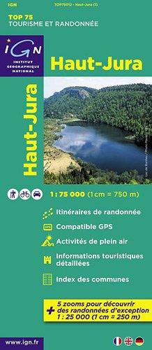 IGN 75 000 Touristische Wanderkarte 12 Haut-Jura (Ign Map)