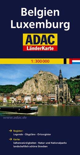 ADAC LänderKarte Belgien, Luxemburg 1:300 000: Register: Legende, Citypläne, Orsregister. Karte: Sehenswürdigkeiten, Natur- und Nationalparks, landschaftlich schöne Strecken