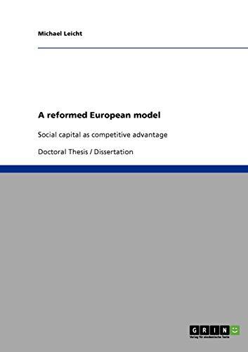 A reformed European model: Social capital as competitive advantage