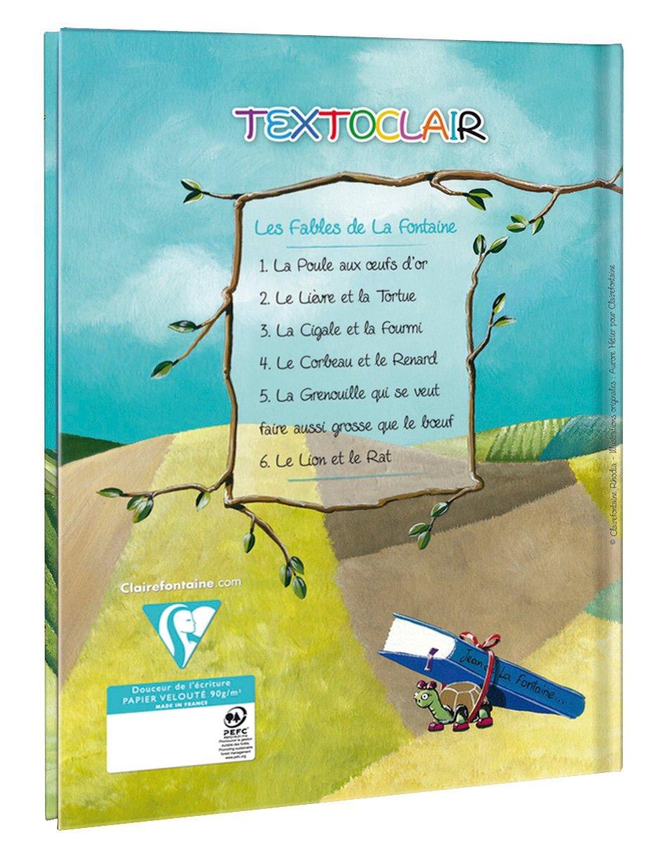 Clairefontaine 9799C Textoclair Schreibheft "Les Fables de La Fontaine" 17x22 gebunden 180 Seiten