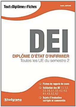 DEI, diplôme d'Etat d'infirmier : toutes les UE du semestre 2