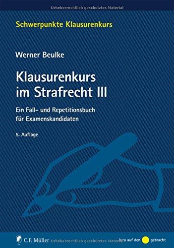 Klausurenkurs im Strafrecht III: Ein Fall- und Repetitionsbuch für Examenskandidaten (Schwerpunkte Klausurenkurs)